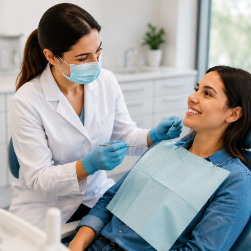 dentist with patient