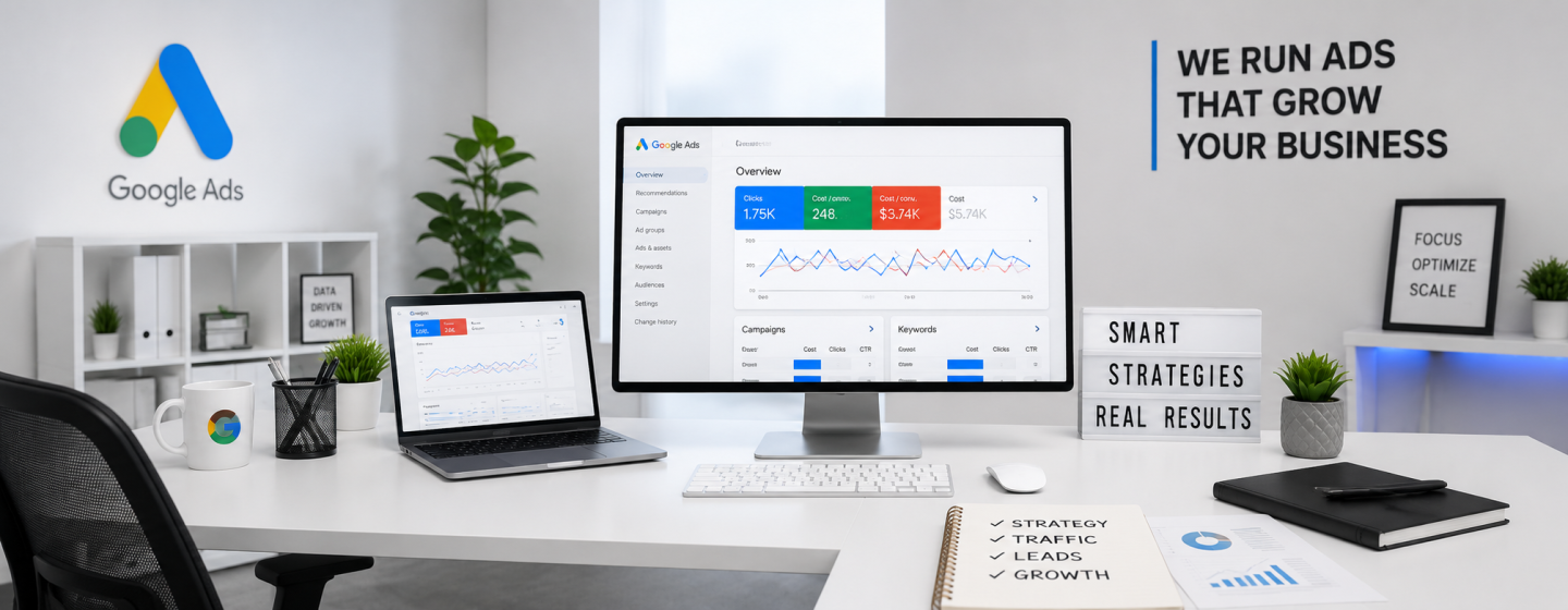 google ad with office setup